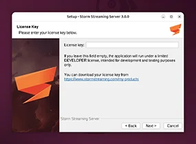 Enter the License Key.