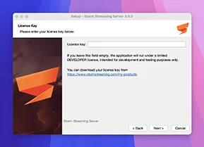Enter the License Key.