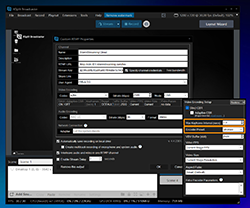 Clicking on it will bring up another popup. Here, set the "Max Keyframe Interval" to "1.0" and the "Encoder Preset" to "ultrafast".