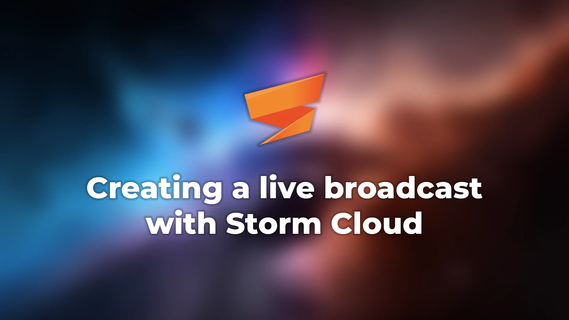 Creating a live broadcast with storm cloud video tutorial