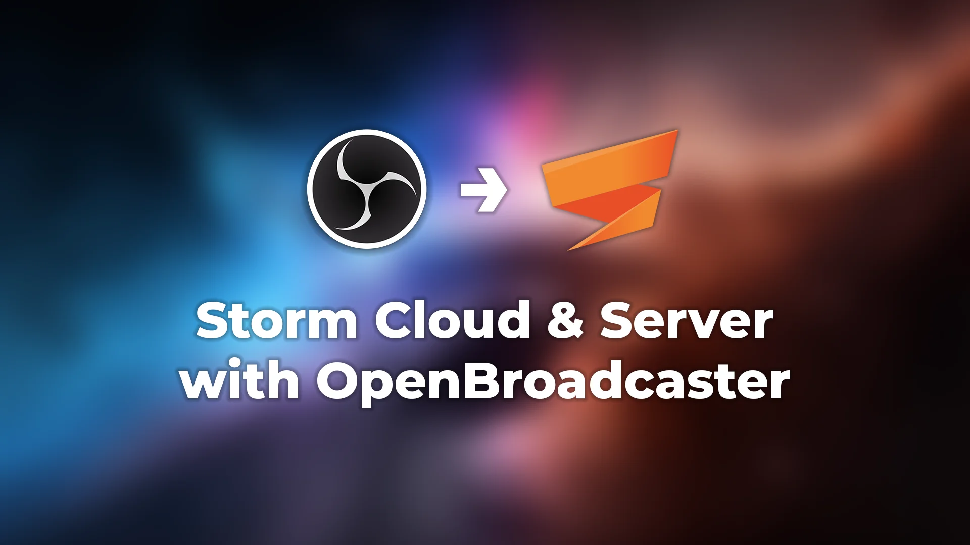 Storm cloud and server with openbroadcaster video tutorial