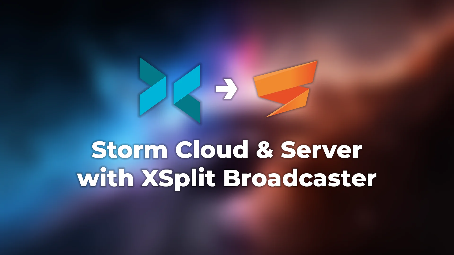 Storm cloud and server with xsplit broadcaster video tutorial